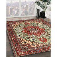 Traditional Saffron Red Persian Rug, tr2304