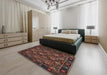 Machine Washable Traditional Night Red Rug in a Bedroom, wshtr2305