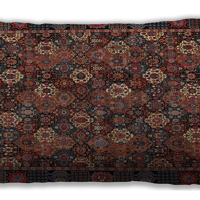 Traditional Classic Rectangular Red Lumbar Throw Pillow, 13 inch by 19 inch, lbtr2305