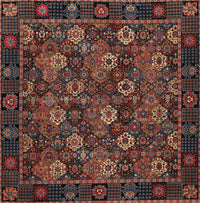 Machine Washable Traditional Night Red Rug, wshtr2305