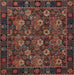 Machine Washable Traditional Night Red Rug, wshtr2305