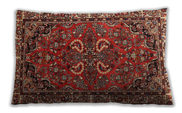 Traditional Classic Rectangular Orange Salmon Pink Lumbar Throw Pillow, 13 inch by 19 inch, lbtr2307