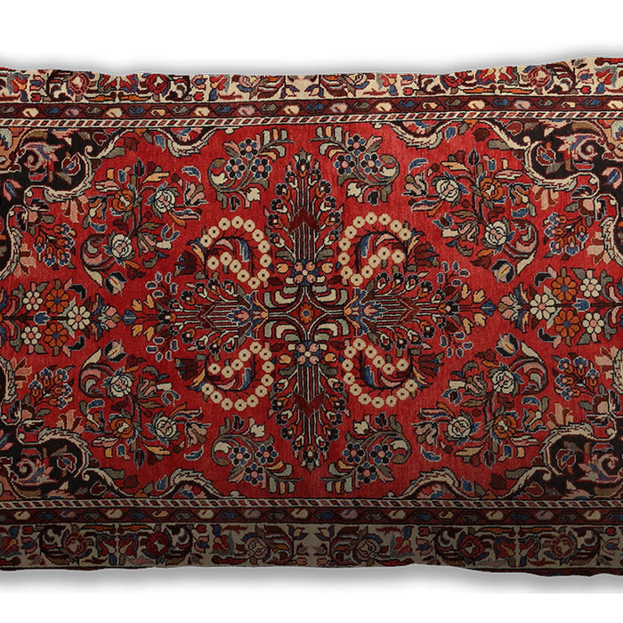 Traditional Classic Rectangular Orange Salmon Pink Lumbar Throw Pillow, 13 inch by 19 inch, lbtr2307