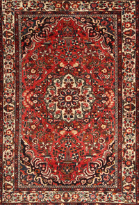 Machine Washable Traditional Cranberry Red Rug, wshtr2308