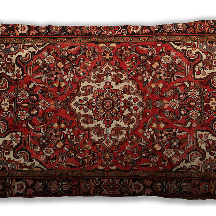 Traditional Classic Rectangular Red Lumbar Throw Pillow, 13 inch by 19 inch, lbtr2309