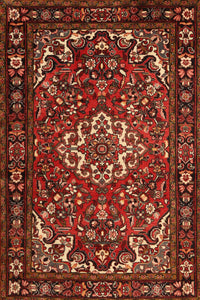 Machine Washable Traditional Red Rug, wshtr2309