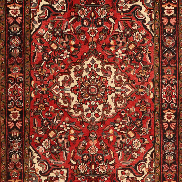 Machine Washable Traditional Red Rug, wshtr2309