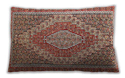 Traditional Classic Rectangular Fire Brick Red Lumbar Throw Pillow, 13 inch by 19 inch, lbtr230