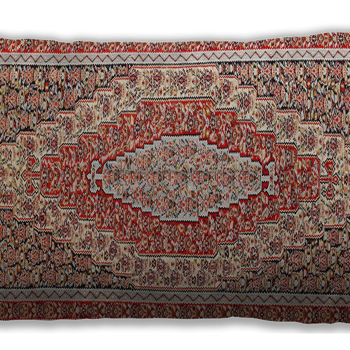 Traditional Classic Rectangular Fire Brick Red Lumbar Throw Pillow, 13 inch by 19 inch, lbtr230