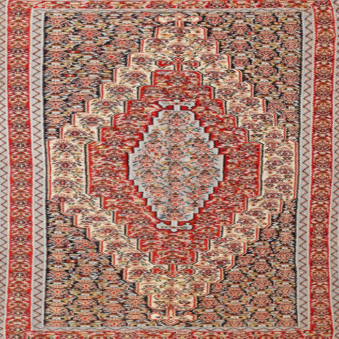 Square Traditional Fire Brick Red Persian Rug, tr230