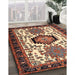 Traditional Saffron Red Persian Rug in Family Room, tr2312