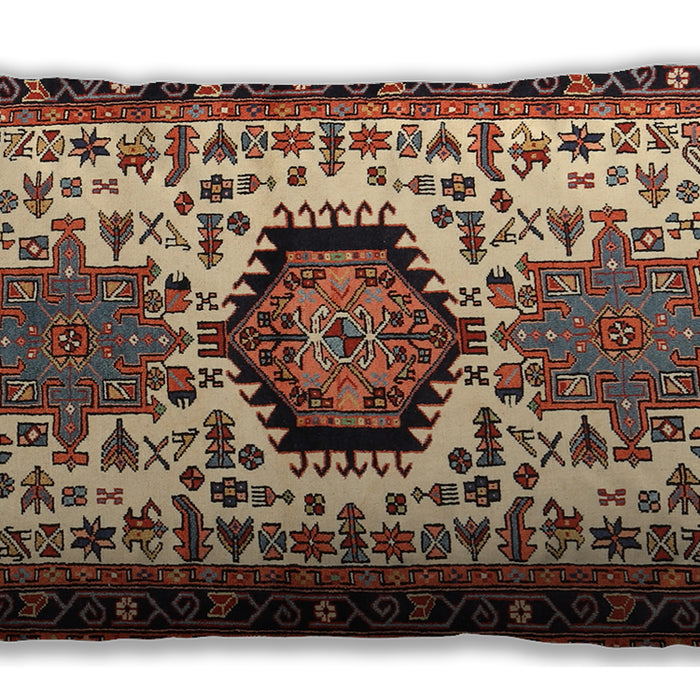 Traditional Classic Rectangular Saffron Red Lumbar Throw Pillow, 13 inch by 19 inch, lbtr2312