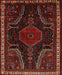 Machine Washable Traditional Sepia Brown Rug, wshtr2314