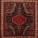 Square Traditional Reddish Brown Persian Rug, tr2314