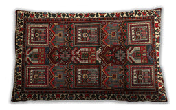 Traditional Classic Rectangular Brown Lumbar Throw Pillow, 13 inch by 19 inch, lbtr2315