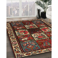 Traditional Dark Almond Brown Animal Rug, tr2316