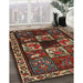 Traditional Dark Almond Brown Animal Rug in Family Room, tr2316