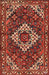 Machine Washable Traditional Tomato Red Rug, wshtr2317