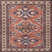 Round Machine Washable Traditional Light French Beige Brown Rug, wshtr2318