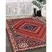 Traditional Dark Almond Brown Persian Rug in Family Room, tr2319