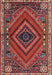 Machine Washable Traditional Dark Almond Brown Rug, wshtr2319