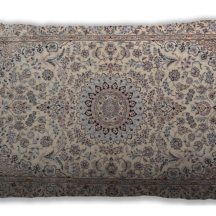 Traditional Classic Rectangular Desert Sand Beige Lumbar Throw Pillow, 13 inch by 19 inch, lbtr231