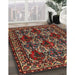 Machine Washable Traditional Dark Almond Brown Rug in a Family Room, wshtr2320