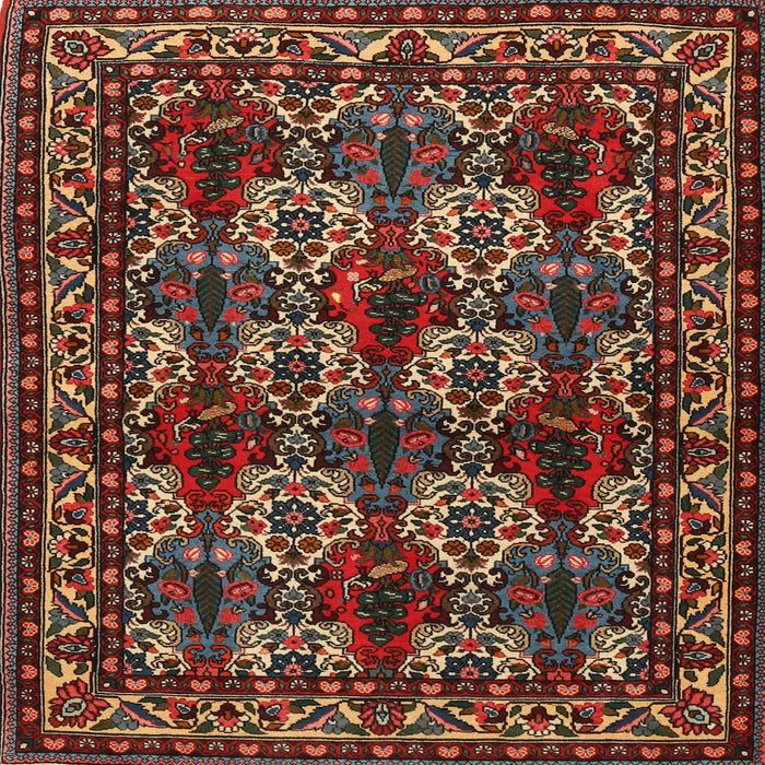 Square Traditional Dark Almond Brown Persian Rug, tr2320