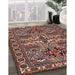 Traditional Camel Brown Persian Rug in Family Room, tr2321