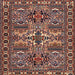 Square Traditional Camel Brown Persian Rug, tr2321