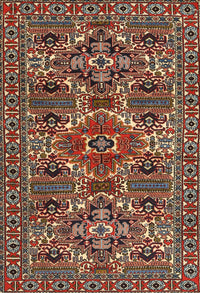 Machine Washable Traditional Deep Red Rug, wshtr2322