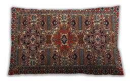 Traditional Classic Rectangular Deep Red Lumbar Throw Pillow, 13 inch by 19 inch, lbtr2322