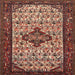 Square Traditional Saffron Red Persian Rug, tr2323