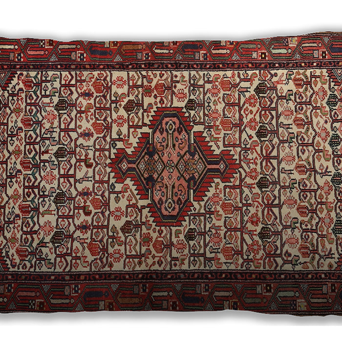 Traditional Classic Rectangular Saffron Red Lumbar Throw Pillow, 13 inch by 19 inch, lbtr2323