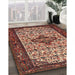 Machine Washable Traditional Saffron Red Rug in a Family Room, wshtr2323