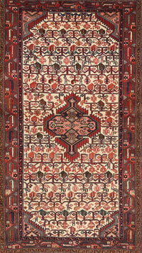 Machine Washable Traditional Saffron Red Rug, wshtr2323