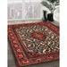 Traditional Dark Gold Brown Persian Rug in Family Room, tr2324
