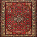 Round Machine Washable Traditional Brown Rug, wshtr2325