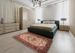 Traditional Red Persian Rug in a Bedroom, tr2326