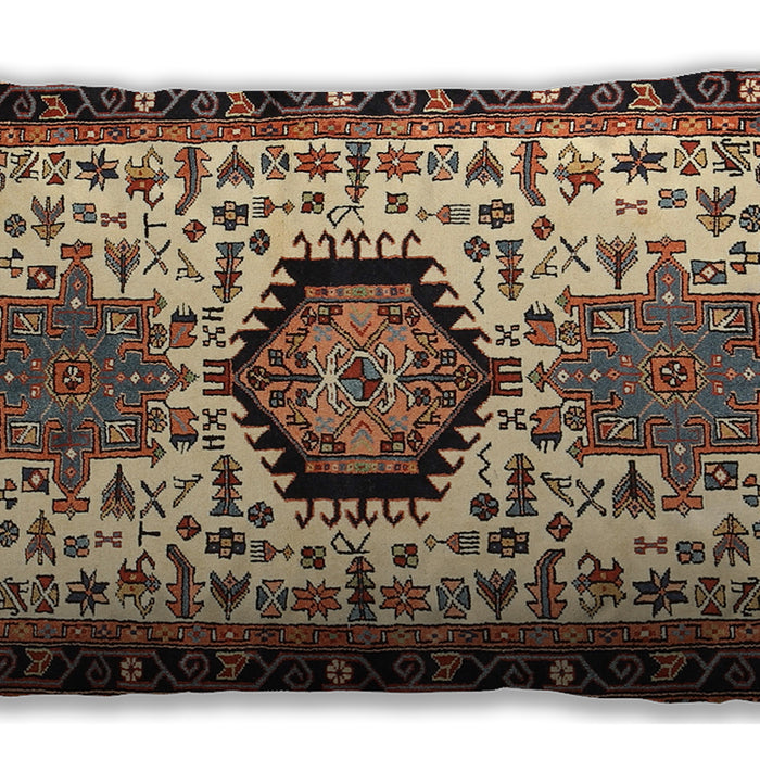 Traditional Classic Rectangular Vermilion Red Lumbar Throw Pillow, 13 inch by 19 inch, lbtr2329