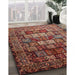 Machine Washable Traditional Saffron Red Rug in a Family Room, wshtr232