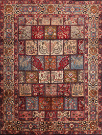 Machine Washable Traditional Saffron Red Rug, wshtr232