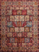 Machine Washable Traditional Saffron Red Rug, wshtr232