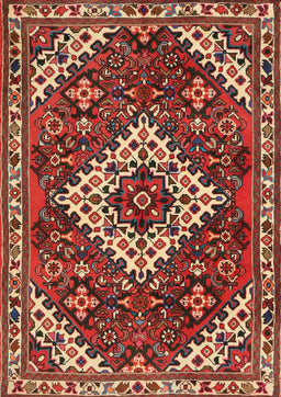 Machine Washable Traditional Tomato Red Rug, wshtr2332