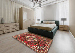 Traditional Red Persian Rug in a Bedroom, tr2332