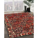 Machine Washable Traditional Tomato Red Rug in a Family Room, wshtr2333