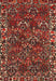 Machine Washable Traditional Tomato Red Rug, wshtr2333