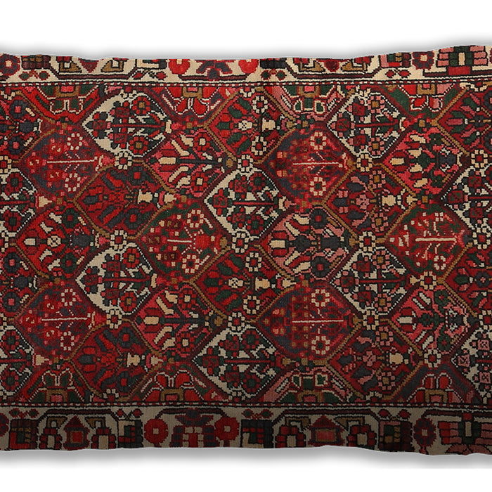 Traditional Classic Rectangular Tomato Red Lumbar Throw Pillow, 13 inch by 19 inch, lbtr2333