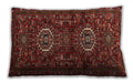 Traditional Classic Rectangular Cranberry Red Lumbar Throw Pillow, 13 inch by 19 inch, lbtr2334
