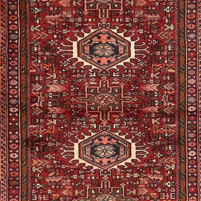 Machine Washable Traditional Cranberry Red Rug, wshtr2334
